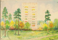 Рисунок С.П.Титова "Звездный городок" О/Ф 127