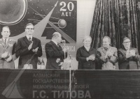 44. Фотография «Г.С. Титов на 20-летии  запуска первого искусственного спутника Земли». О/Ф 1074