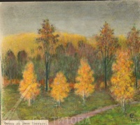 Картина С.П.Титова "Осень на реке Клязьме" О/Ф 123